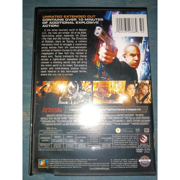 Babylon A.D Raw and Uncut DVD - Picture 2 of 3